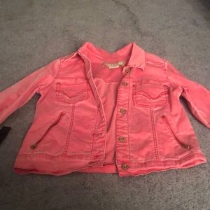 Pink denim jacket